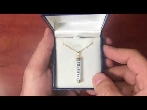 שרשרת מזוזה (3.3*0.45 ס"מ) אופנה ציפוי זהב 14 קראט כולל שרשרת (לא נפתח)