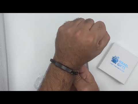 צמיד חוליות עבה (8 מ"מ) מסטיל (פלדת אל חלד) בגימור ציפוי PVD שחור