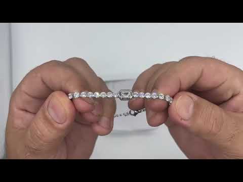 צמיד "טניס" מסטיל (18 +3 ס"מ הארכה) עם "אבן סנטר"