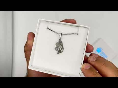 שרשרת "האש שלי" מסטיל (פלדת אל חלד), 2.8 ס"מ