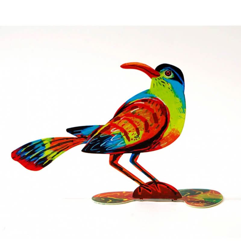 סטנד “ציפור חברותית” ממתכת (25*16.5 ס"מ) צבעוני דו צדדי. יצירה זו היא חלק מקולקציית ציפורי הנשמה של האמן. עשוי מתכת בחיתוך לייזר מדויק. מעוצב ומיוצר ע”י האמן הבינלאומי דוד גרשטיין. מחיר מבצע באתר מתנות ישראל - מרכז המתנות הישראלי