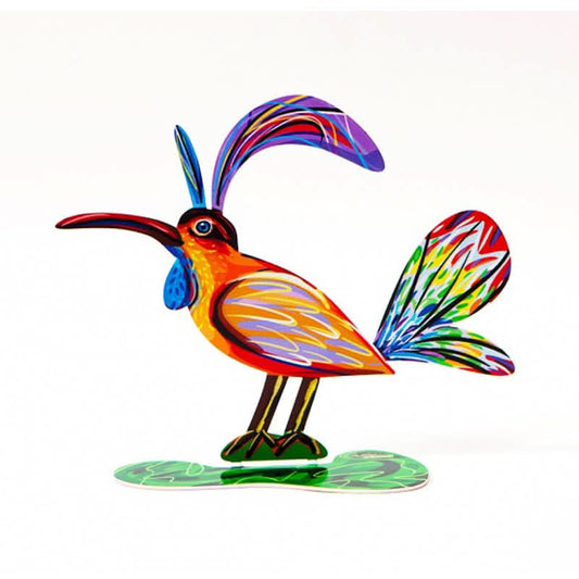 סטנד “ציפור שמחה” ממתכת (22.5*19.5 ס"מ) צבעוני דו צדדי. יצירה זו היא חלק מקולקציית ציפורי הנשמה של האמן. עשוי מתכת בחיתוך לייזר מדויק. מעוצב ומיוצר ע”י האמן הבינלאומי דוד גרשטיין. מחיר מבצע באתר מתנות ישראל - מרכז המתנות הישראלי