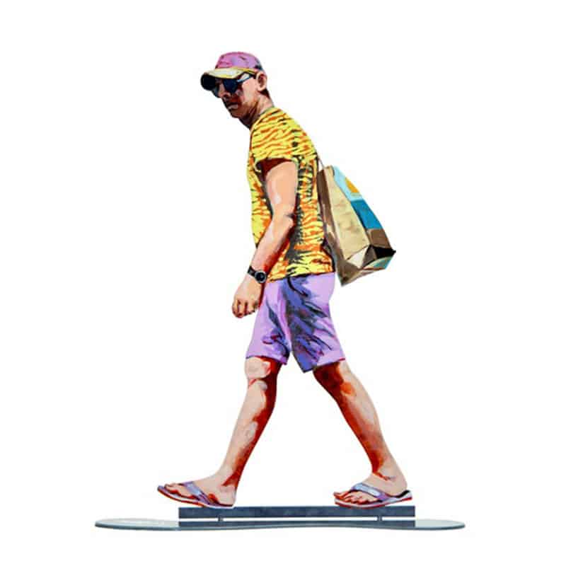 סטנד "עם כובע מצחייה" (41.5*27.5 ס"מ) הדפס צבעוני על מתכת. מעוצב ומיוצר ע"י האמן דוד גרשטיין. מחיר מבצע אתר מתנות ישראל