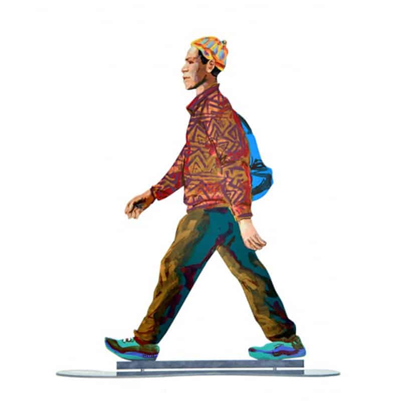 סטנד "סטודנט" (41.5*30 ס"מ) הדפס צבעוני על מתכת. מעוצב ומיוצר ע"י האמן דוד גרשטיין. מחיר מבצע אתר מתנות ישראל