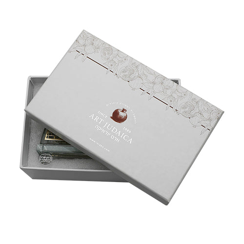 מפיון קריסטל "שבת ויום טוב" מהודר עם פלקטה עיטורים