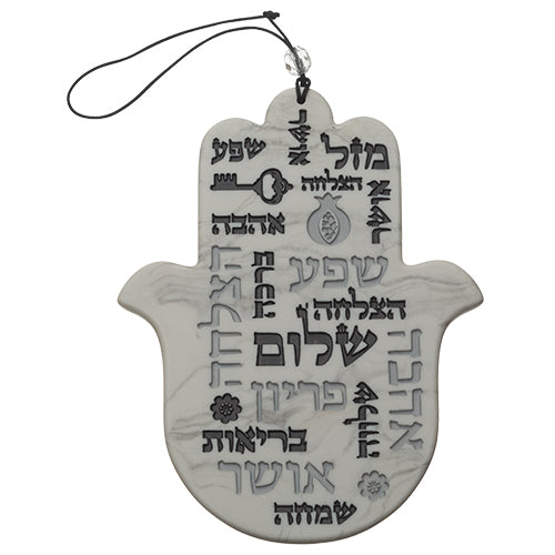 Stone-like hamsa (19 cm) "Blessings" for hanging with various decorations