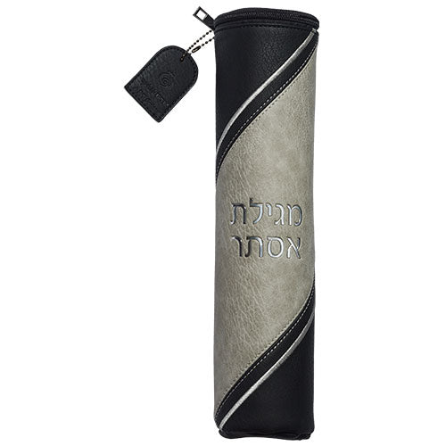 תיק עור למגילת אסתר (עבור קלף 39 ס"מ) אותיות בולטות