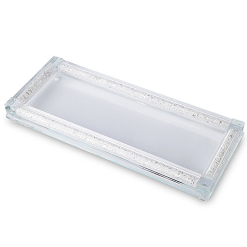 מגש קריסטל גדול (34*15 ס"מ) ומהודר לפמוטים