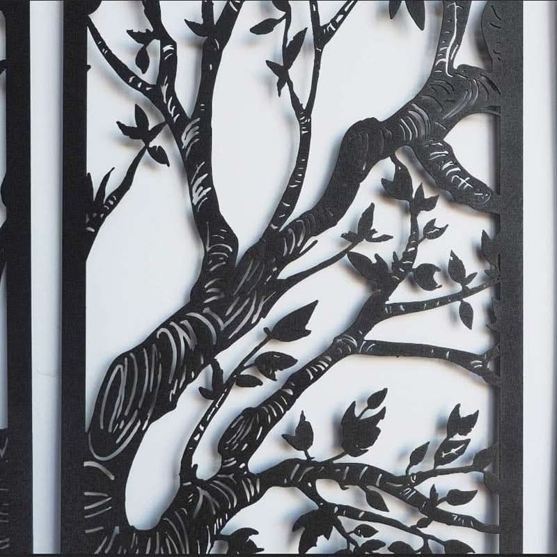 סט מתלה קיר “עץ החיים-ליסה" ממתכת (5 גדלים, ו-5 צבעי מתכת לבחירה)