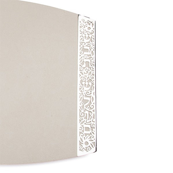 קרש חלה מגזרת "שבת שלום" (2*28*37 ס"מ) פורצלן לבן, האמן יאיר עמנואל