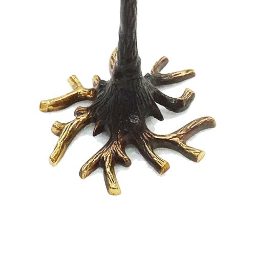 זוג פמוטי (7*20 ס"מ) נחושת "עץ החיים" בעבודת יד, האמן יאיר עמנואל