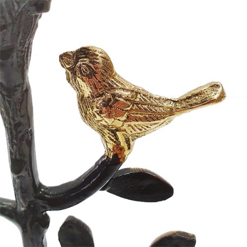 זוג פמוטי (7*20 ס"מ) נחושת "עץ החיים" בעבודת יד, האמן יאיר עמנואל