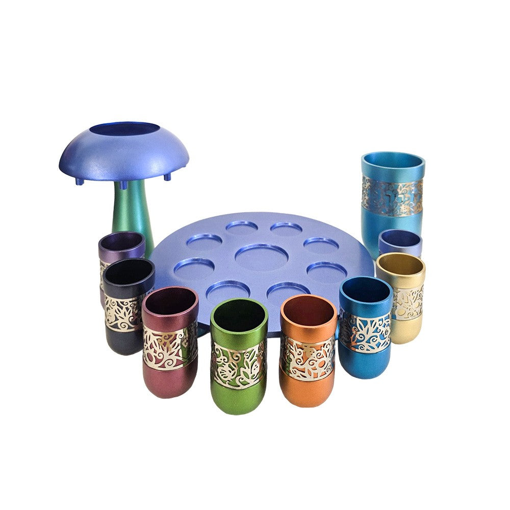 Elegant Wine Funnel/Dispenser (20*23*24 cm) made of colorful anodized aluminum - by artist Yair Emanuel