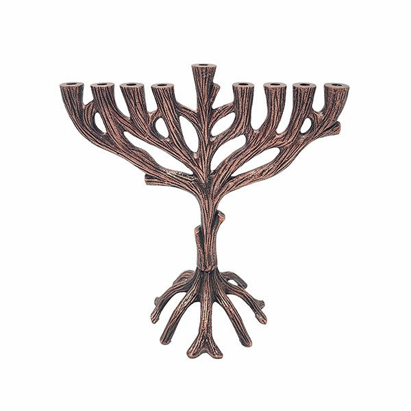 "Shelhevat" Hanukkah Menorah (24*8*30.5 cm) made of aluminum with a colorful finish, artist Yair Emanuel