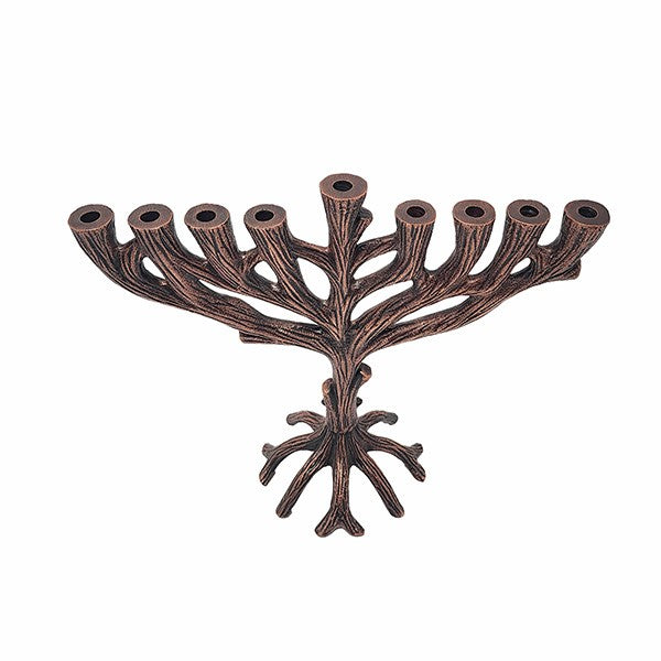 "Shelhevat" Hanukkah Menorah (24*8*30.5 cm) made of aluminum with a colorful finish, artist Yair Emanuel