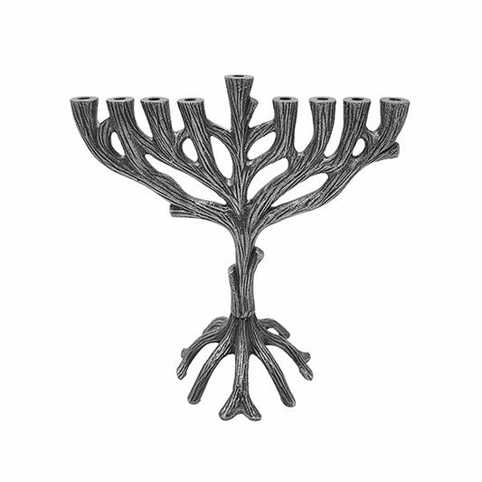 חנוכייה "עץ חיים" (23 ס"מ) ממתכת, האמן יאיר עמנואל (Copy)