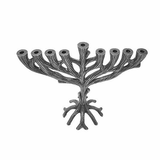 חנוכייה "עץ חיים" (23 ס"מ) ממתכת, האמן יאיר עמנואל (Copy)