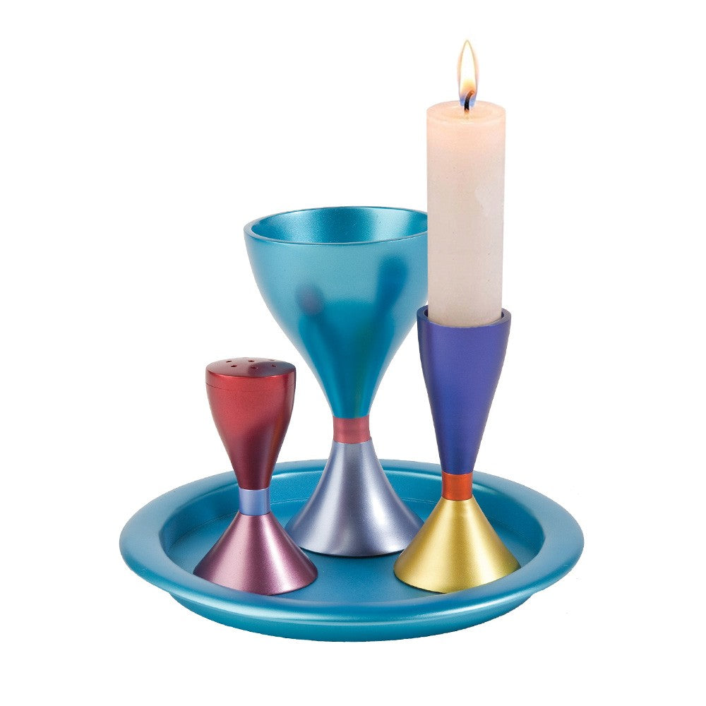 סט הבדלה מאלומיניום צבעוני - יאיר עמנואל