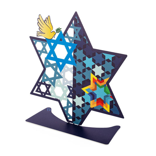 סטנד מגן דוד שולחני\מדף ממתכת (25*22ס”מ) - ע"י האמנית דורית קליין