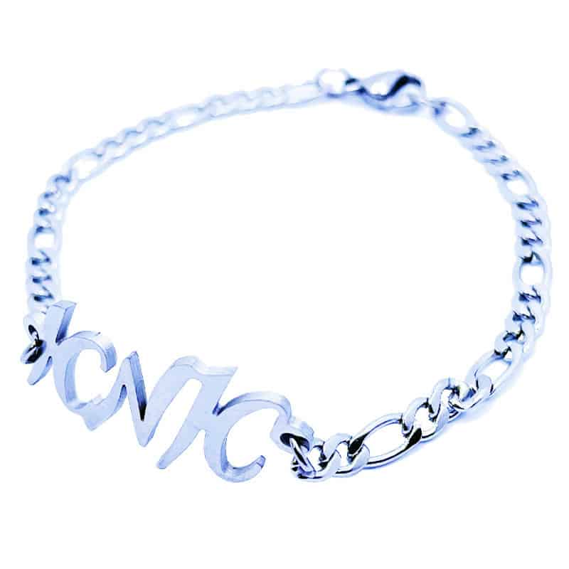 "Mother" bracelet made of stainless steel (Figaro)