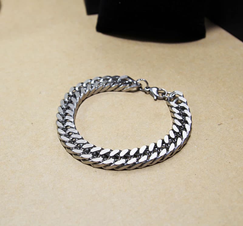 Men's bracelet (21 cm) extra thick "links" made of stainless steel