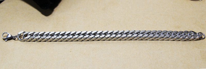 Men's bracelet (21 cm) extra thick "links" made of stainless steel