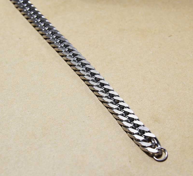 Men's bracelet (21 cm) extra thick "links" made of stainless steel