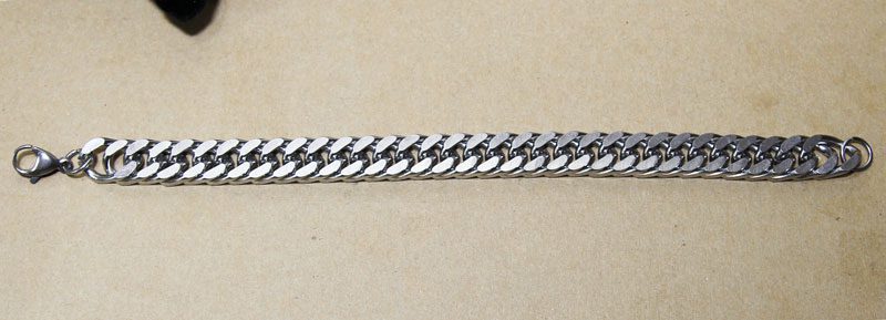 Men's bracelet (21 cm) extra thick "links" made of stainless steel