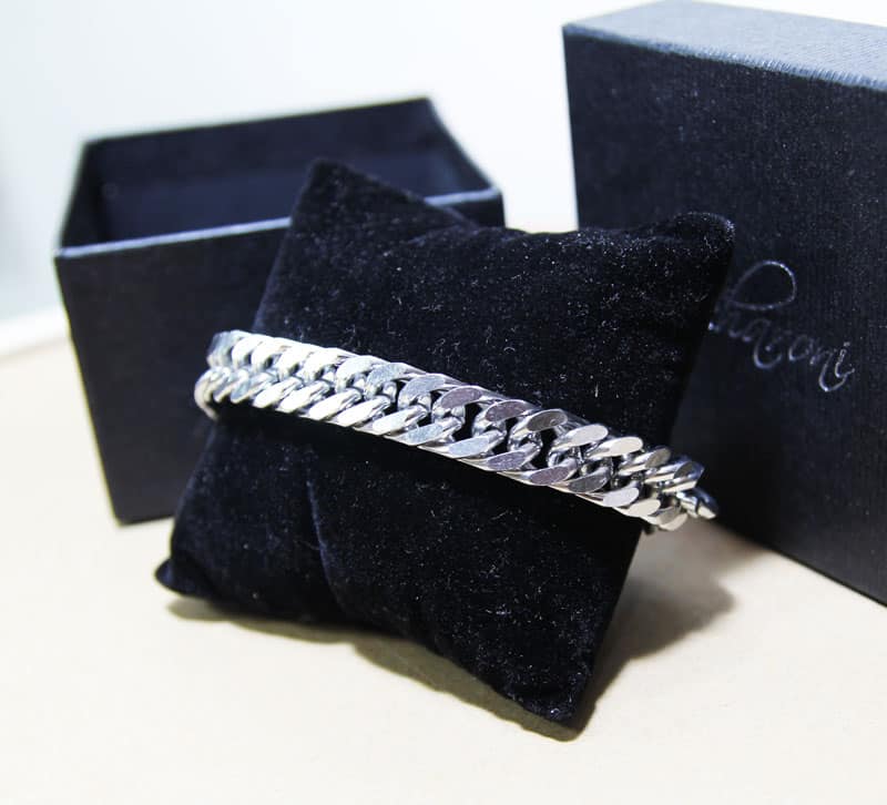 Men's bracelet (21 cm) extra thick "links" made of stainless steel