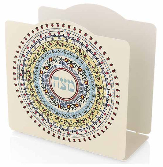 מעמד מצה "מנדלה" מעוצב (19*16 ס"מ) ממתכת - האומנית דורית קליין