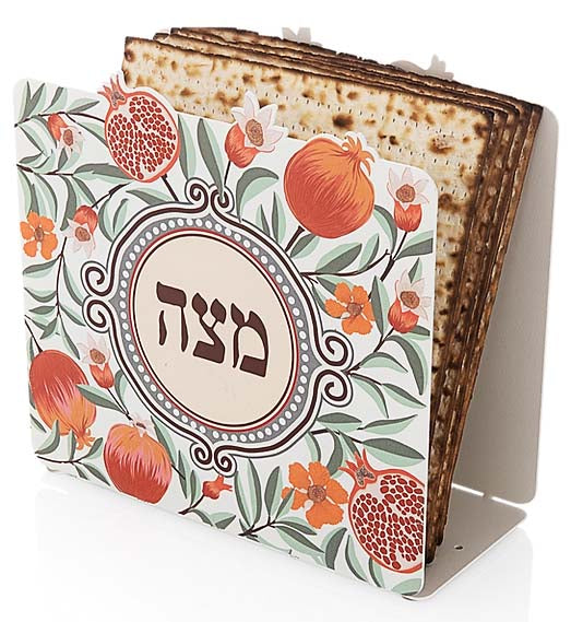 מעמד מצה "רימונים" מעוצב (19*16 ס"מ) ממתכת - האומנית דורית קליין