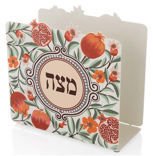 מעמד מצה "רימונים" מעוצב (19*16 ס"מ) ממתכת - האומנית דורית קליין