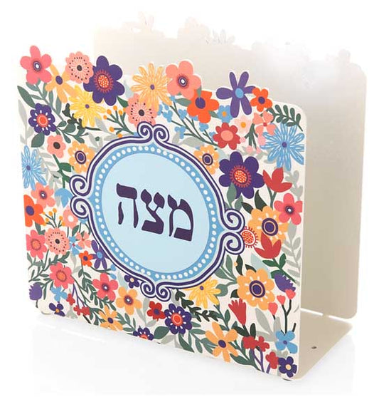 מעמד מצה "פרחוני" מעוצב (19*16 ס"מ) ממתכת - האומנית דורית קליין