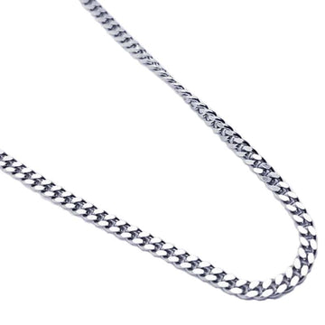 Thick (2.1 mm) 925 silver "Puncher" necklace, 65 cm long, with rhodium plating