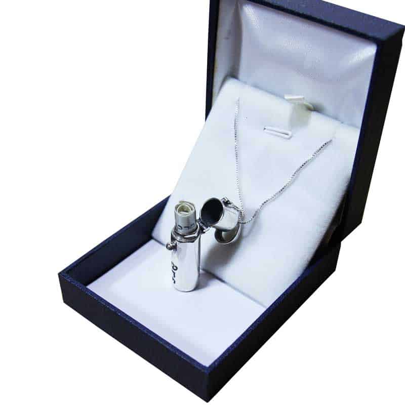 "Shedi" Mezuzah Necklace, 925 Silver, Large (3.5*1 cm), Opens with / Without Card