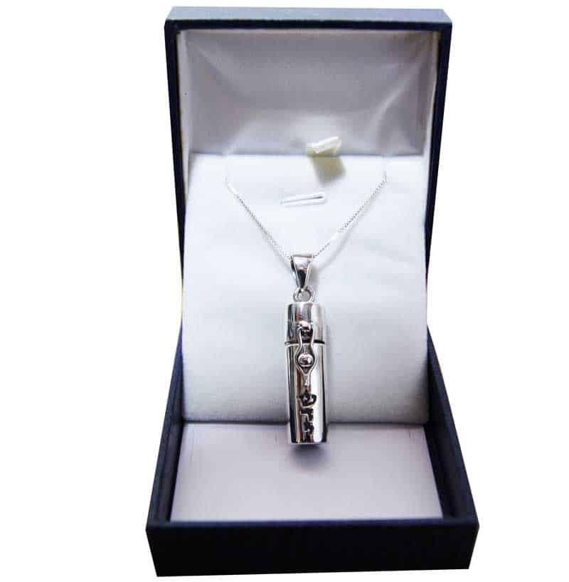 "Shedi" Mezuzah Necklace, 925 Silver, Large (3.5*1 cm), Opens with / Without Card