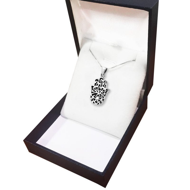 Hamsa necklace (2.3*1.7 cm) made of 925 sterling silver