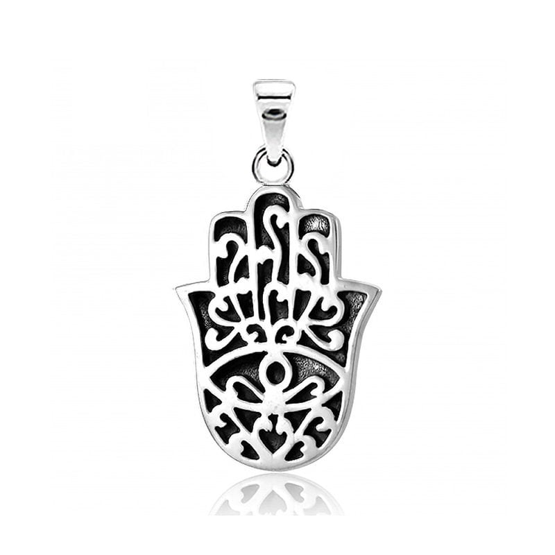 Hamsa necklace (2.3*1.7 cm) made of 925 sterling silver