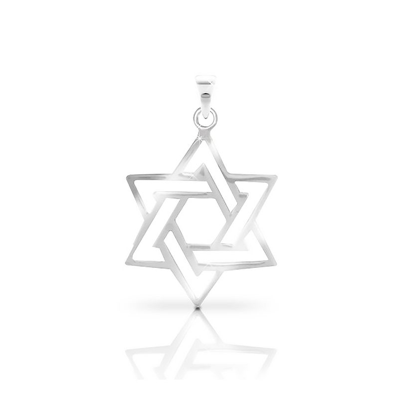 Delicate Star of David necklace (1.5 cm) made of 925 silver