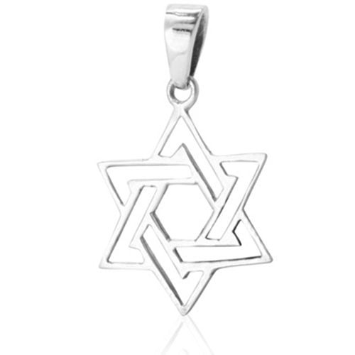 Delicate Star of David necklace (1.5 cm) made of 925 silver