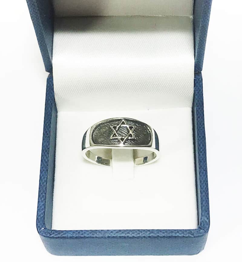 Star of David ring in 925 sterling silver for men or women