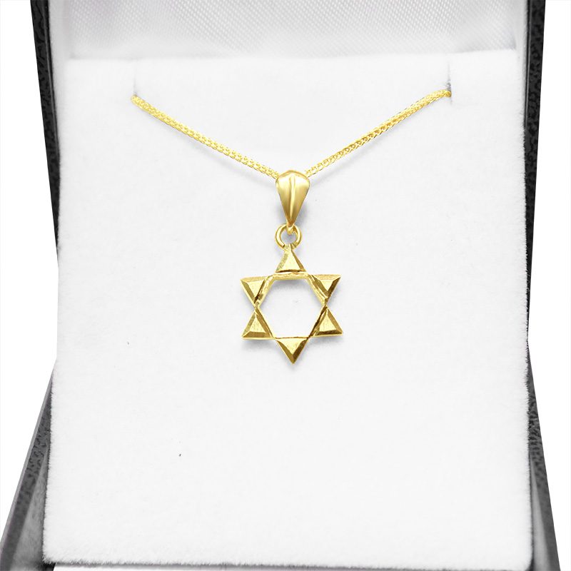 "Star of David" pendant (1.65*1.35 cm) in 14 karat yellow gold