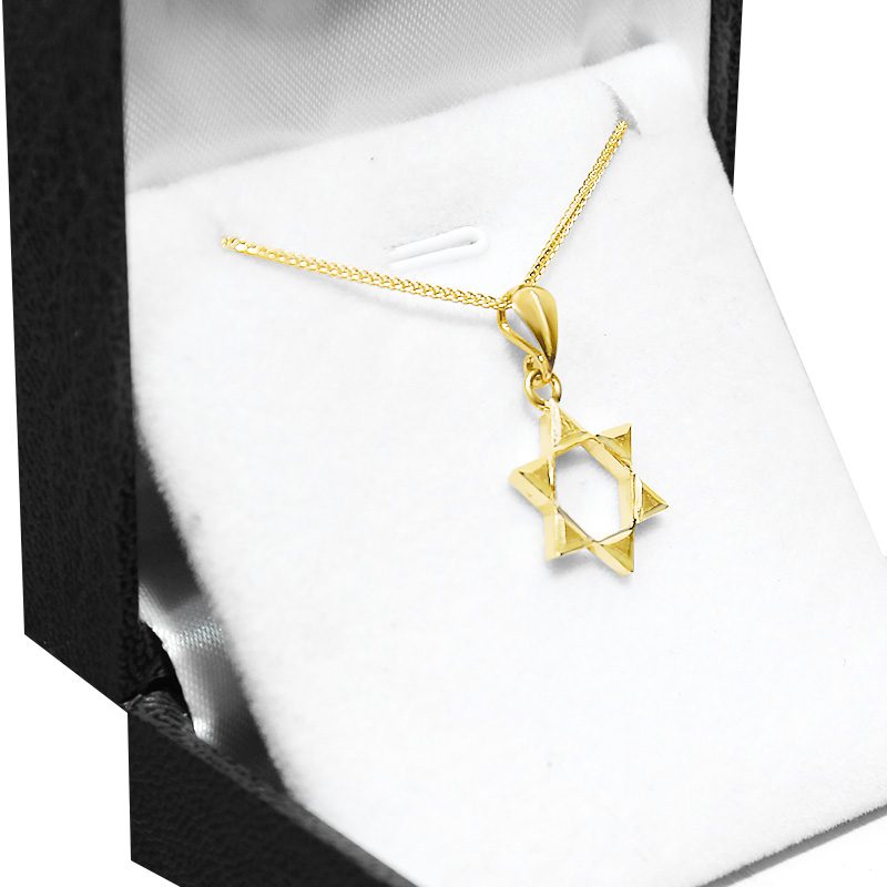 "Star of David" pendant (1.65*1.35 cm) in 14 karat yellow gold