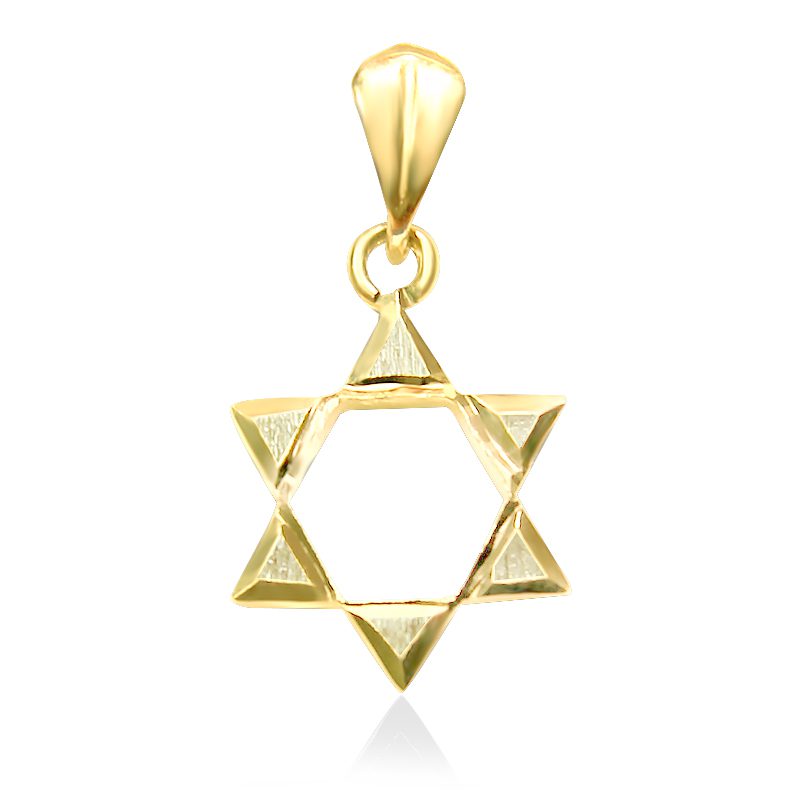 "Star of David" pendant (1.65*1.35 cm) in 14 karat yellow gold