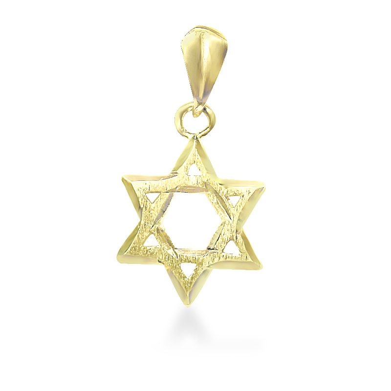 Star of David pendant (1.6*1.4 cm) in 14k yellow gold for a man or woman