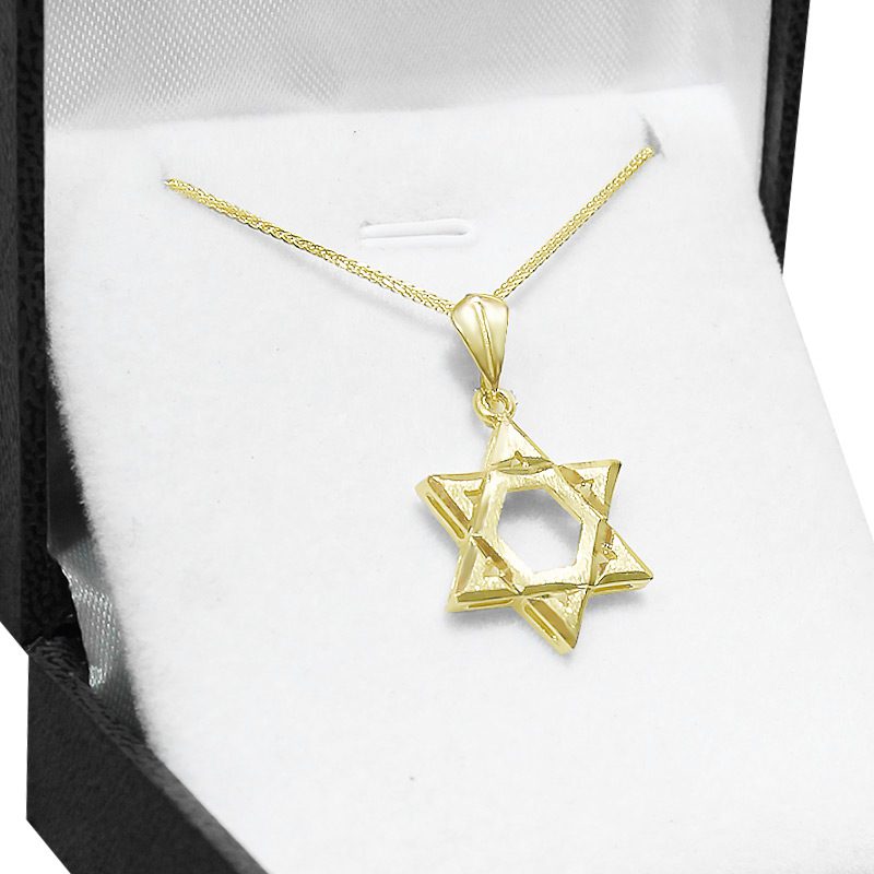 "Star of David" pendant (2*1.7 cm) classic 14k yellow gold