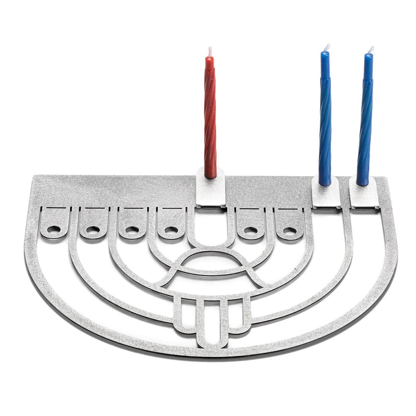 חנוכיית נרות מהודרת (25*19.6*1 ס"מ) מסטיל, ע"י האמנית שלי אגרונין