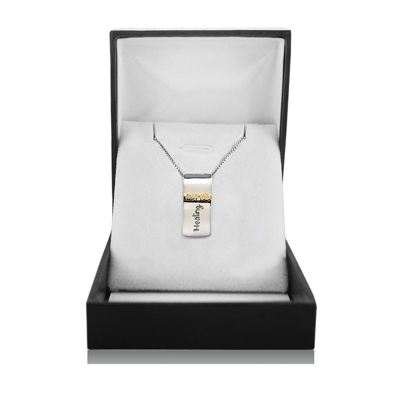 925 Silver Kabbalah Necklace (2.8*1.2 cm) "M.H.S." for Men