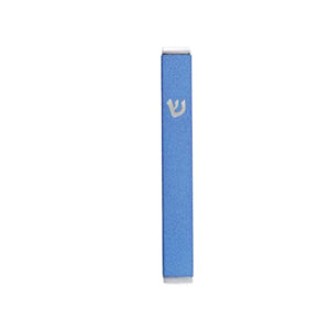 מזוזה מלבנית מעוצבת מנירוסטה ( פלדת אל חלד ) גימור כחול קלאסית ( 9*1*1 ס